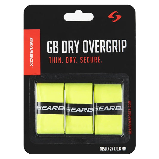 3 - Pack Dry Pickleball Overgrip Neon Yellow - Bell Racket Store