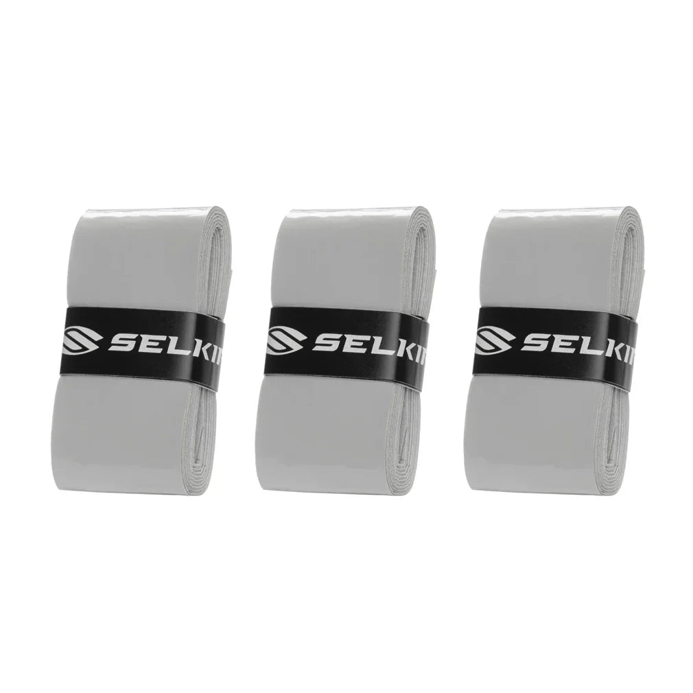 3 - Pack Tacky Pickleball Overgrips Gray - Bell Racket Store
