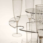 3 - Tier Round Champagne Glass Holder Tower Clear Acrylic + 1 Bottle for Professional & Home Use 21" - Bell Racket Store