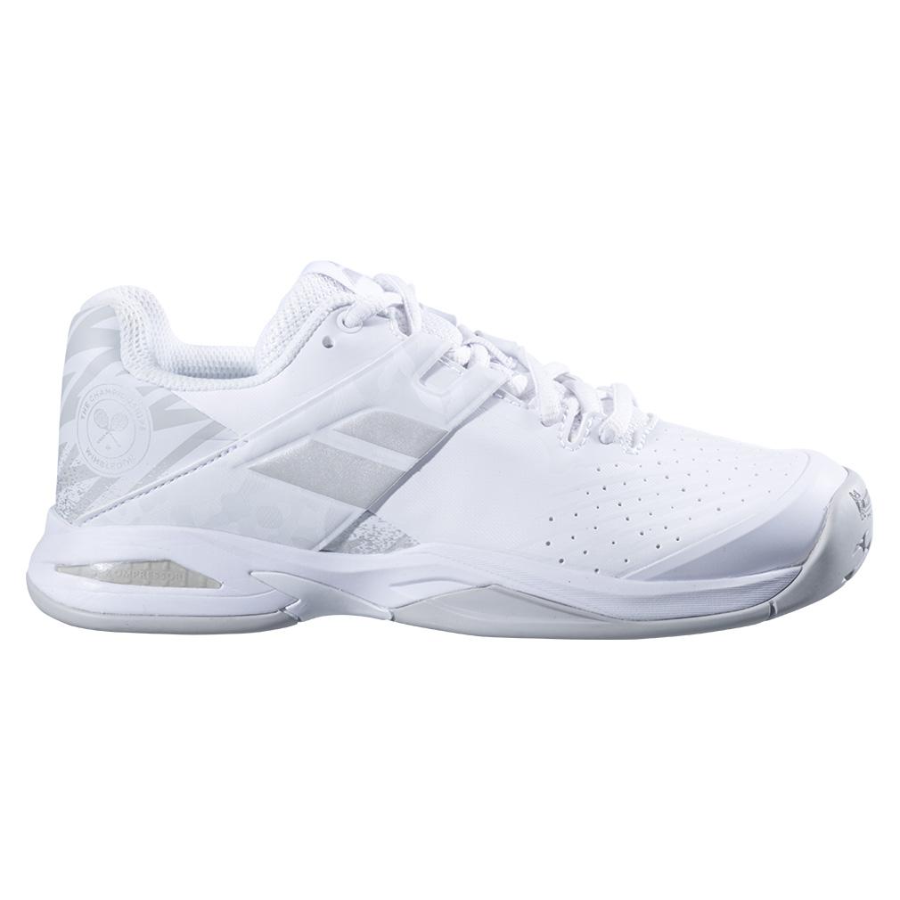 Juniors' Propulse AC Tennis Shoes White and Silver