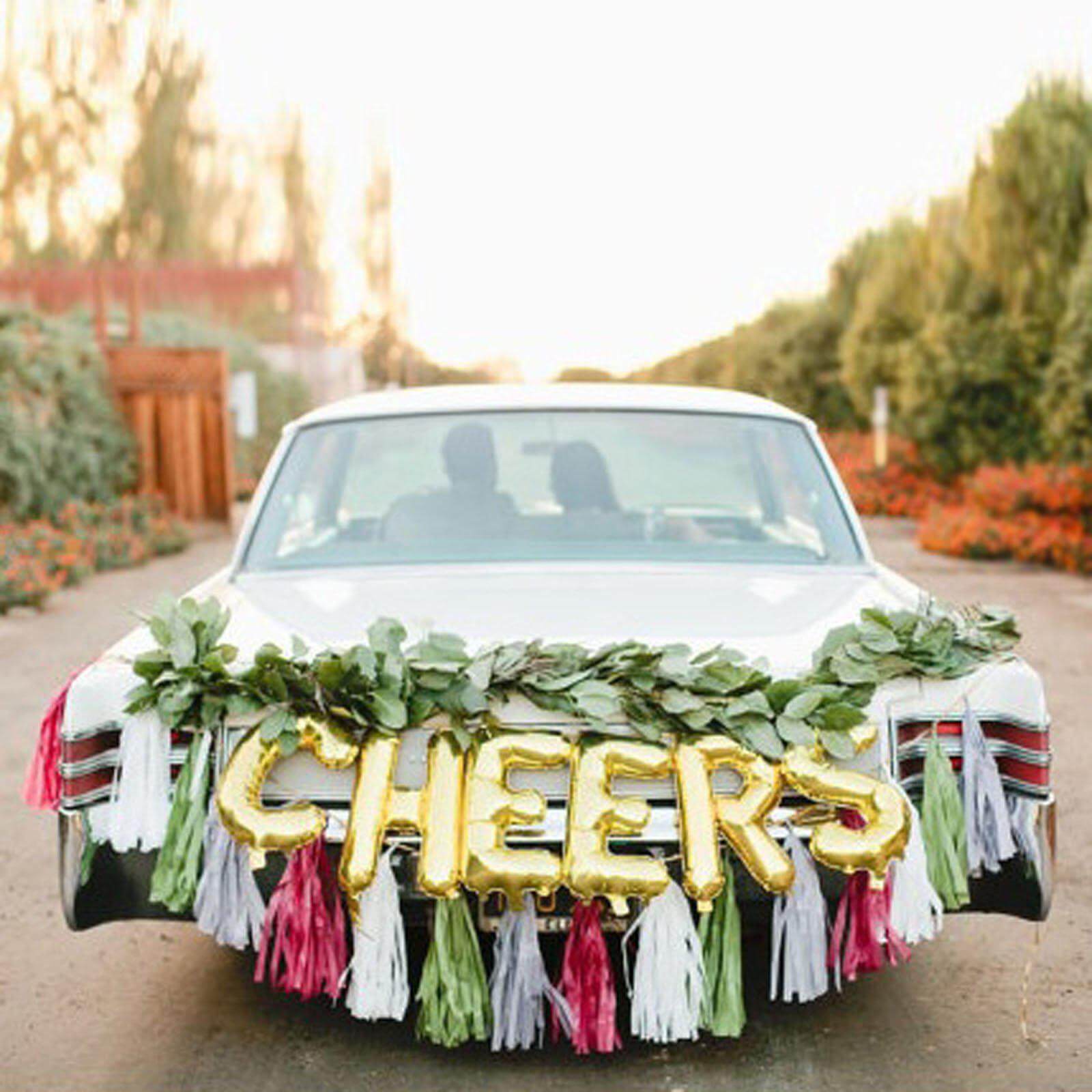 35" Gold Letter and Number Balloons, Shiny Metallic Mylar Foil Helium Air Balloons