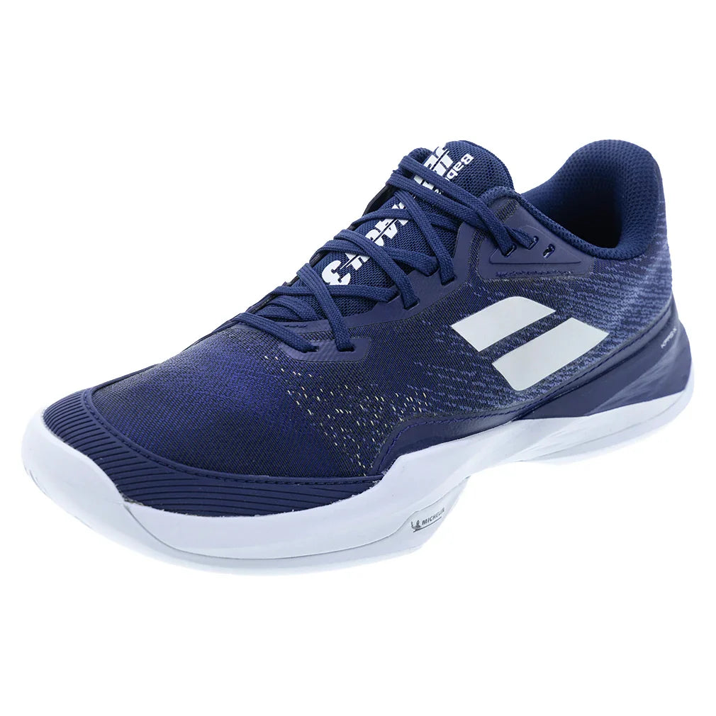 Men's Jet Mach 3 Tennis Shoes Dark Blue and Silver