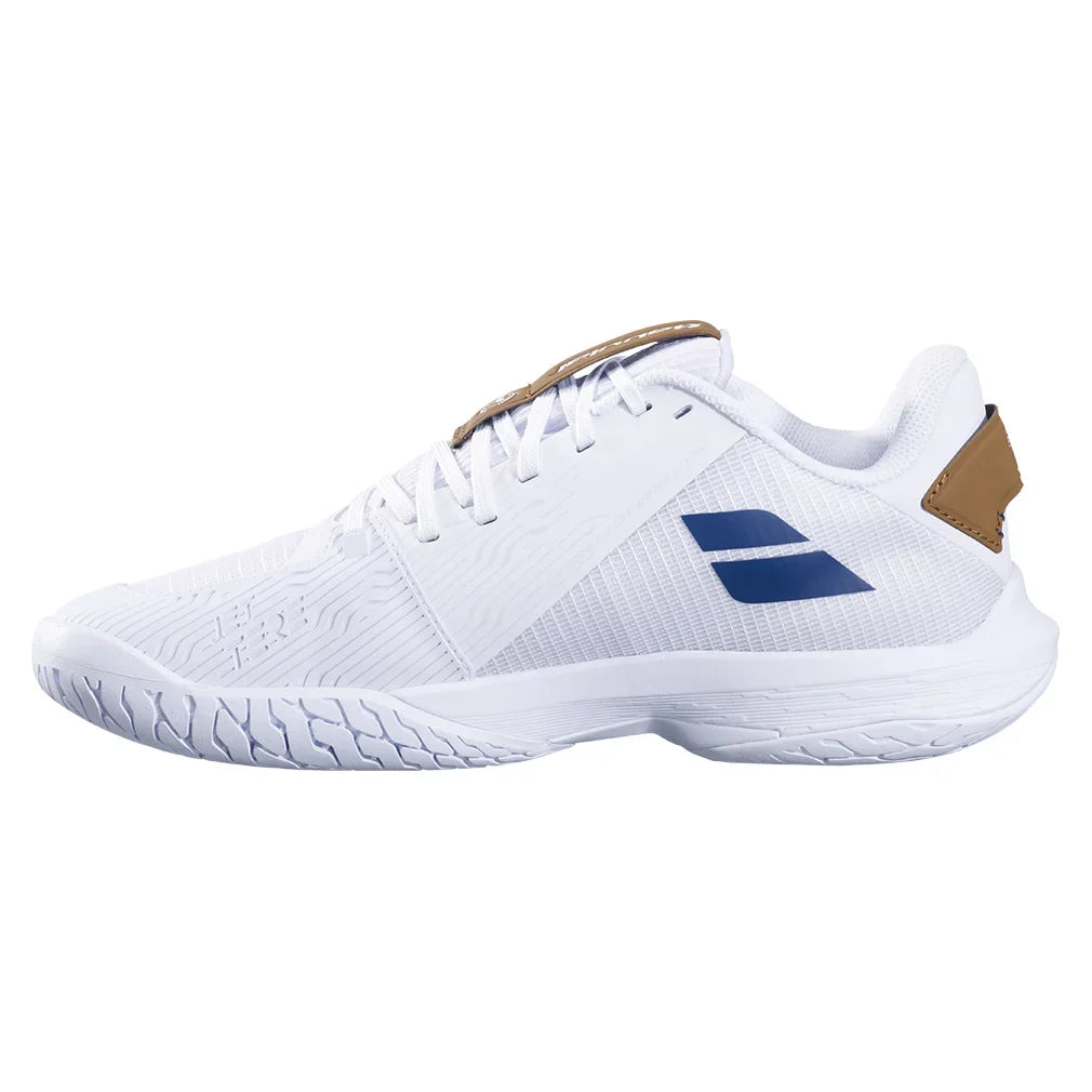Men's Jet Tere 2 Wimbledon Tennis Shoes White and Blue Navy