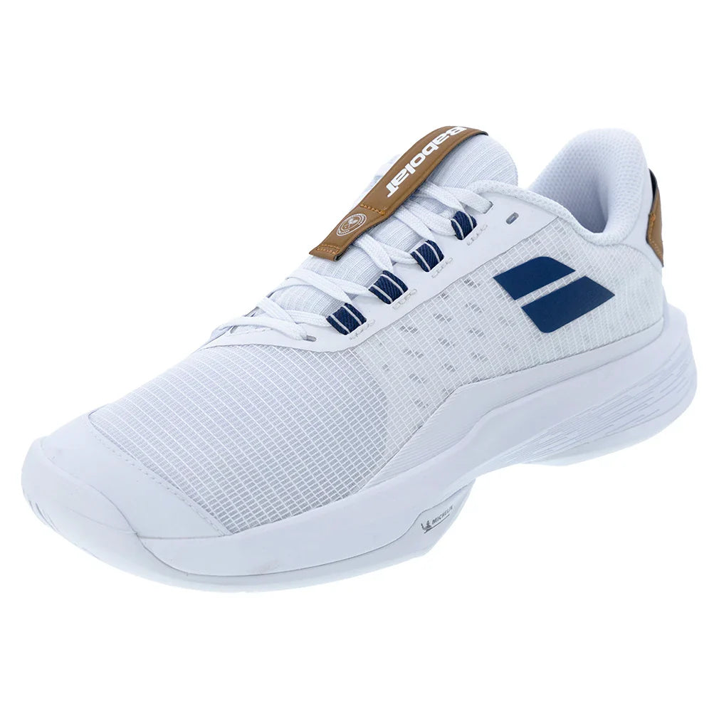 Men's Jet Tere 2 Wimbledon Tennis Shoes White and Blue Navy
