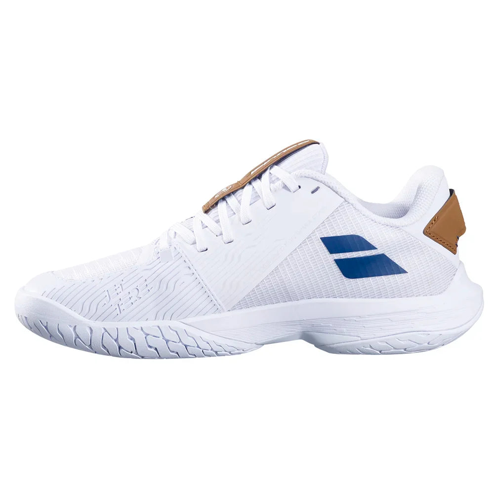 Women's Jet Tere 2 Wimbledon Tennis Shoes White and Blue Navy