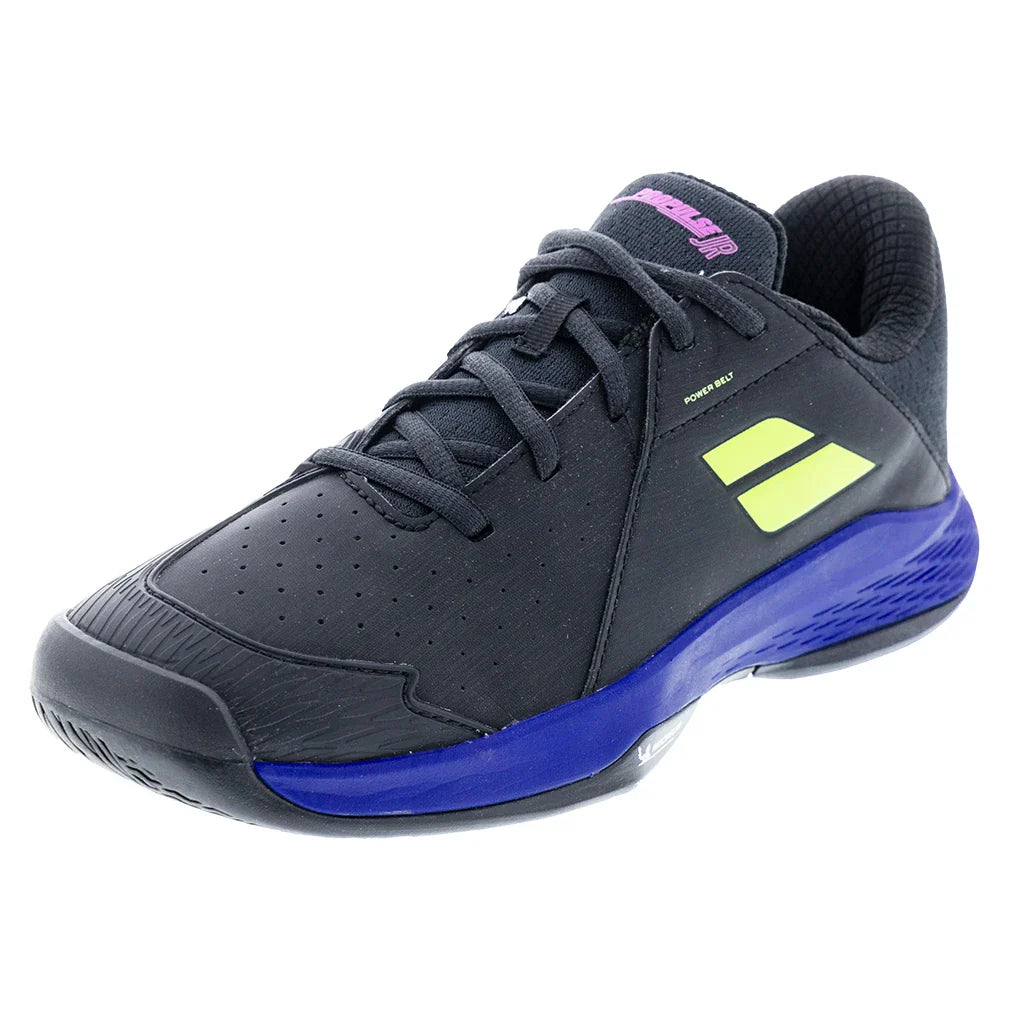Juniors' Propulse 3 Tennis Shoes Black and Dark Blue