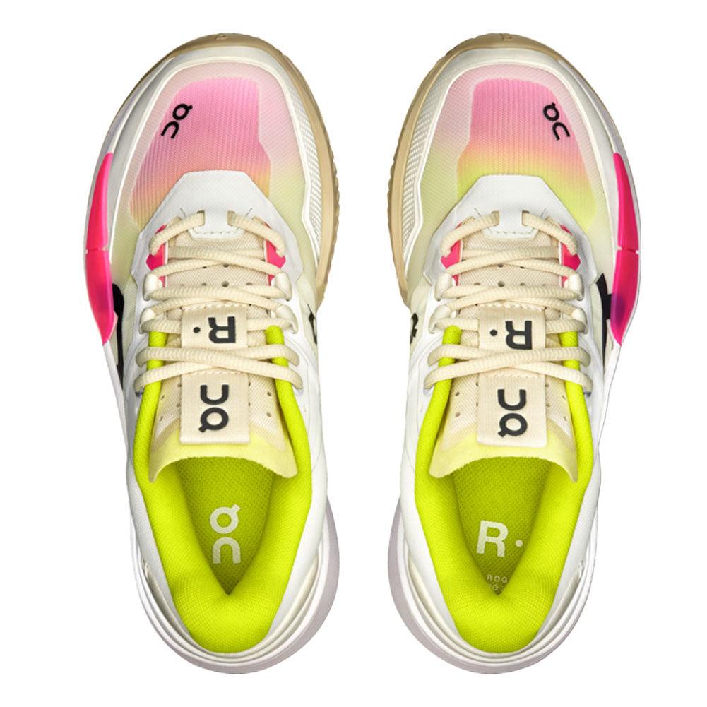 Women's THE ROGER Pro 2 Tennis Shoes White and Lime