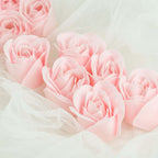 4 Pack 24 PCs Blush Scented Rose Soap Heart Shaped Party Favors With Gift Boxes And Ribbon - Bell Racket Store