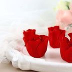 4 Pack 24 Pcs Red Scented Rose Soap Heart Shaped Party Favors With Gift Boxes And Ribbon - Bell Racket Store