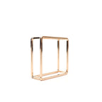 4 Pack Gold Metal Hollow Square Napkin Rings, Modern Geometric Cube Napkin Holders - Bell Racket Store