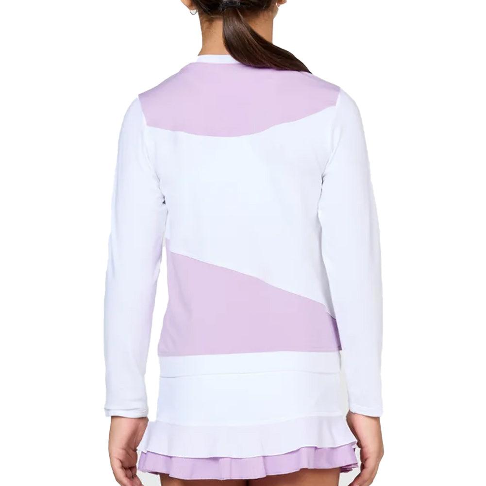 Girls Tennis Pullover White and Lavender