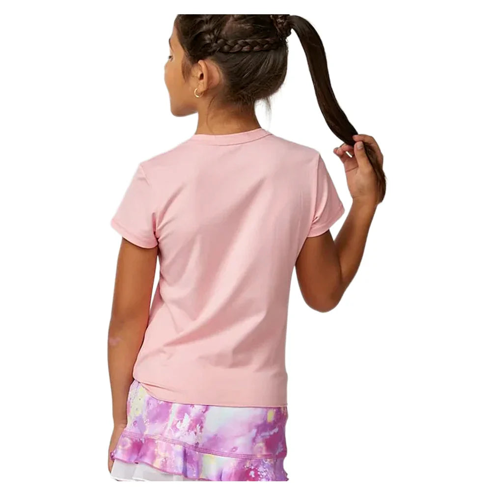 Girls' UV Colors Short Sleeve Tie Tennis Top Bubble