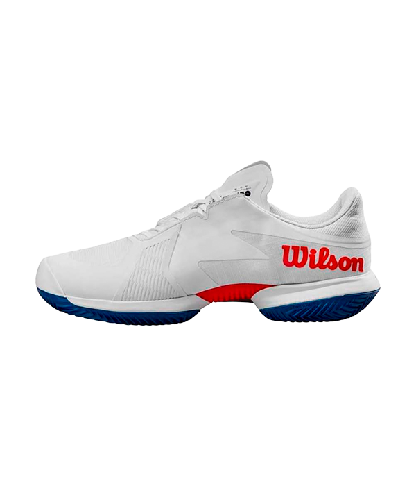 Wilson Kaos Swift 1.5 Clay 2024 White/D V Blue/Wilson Red Padel Shoes Zapatillas Wilson