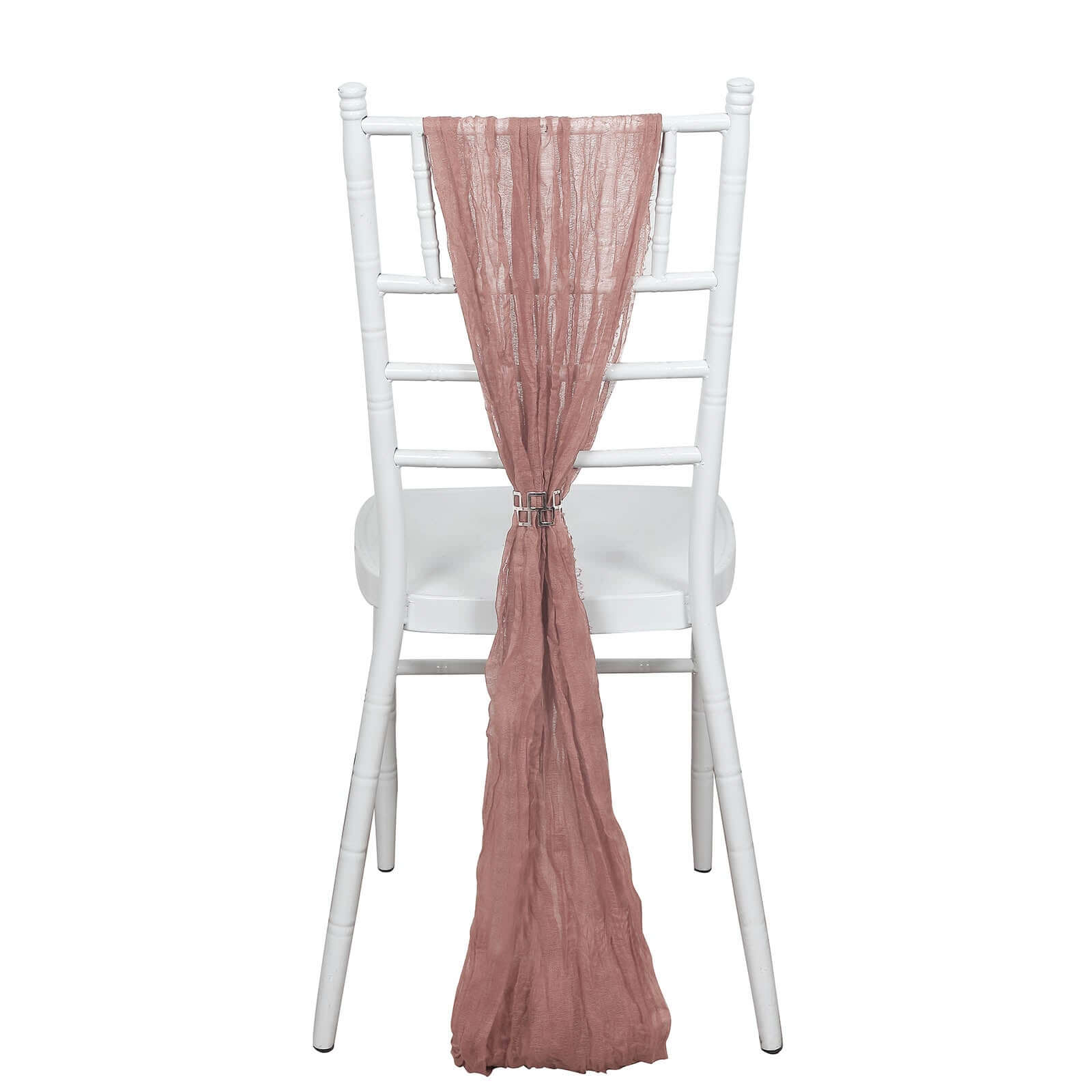 5 Pack Cheesecloth Gauze 16"x88" Chair Sashes Dusty Rose - Stylish Boho Decor for Weddings & Gatherings - Bell Racket Store