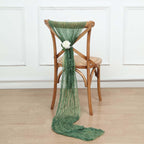 5 Pack Cheesecloth Gauze 16"x88" Chair Sashes Olive Green - Boho Chair Decorations - Bell Racket Store