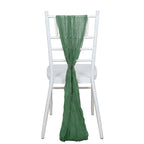 5 Pack Cheesecloth Gauze 16"x88" Chair Sashes Olive Green - Boho Chair Decorations - Bell Racket Store