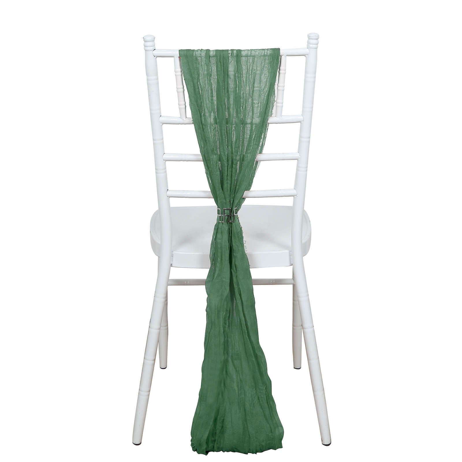 5 Pack Cheesecloth Gauze 16"x88" Chair Sashes Olive Green - Boho Chair Decorations - Bell Racket Store