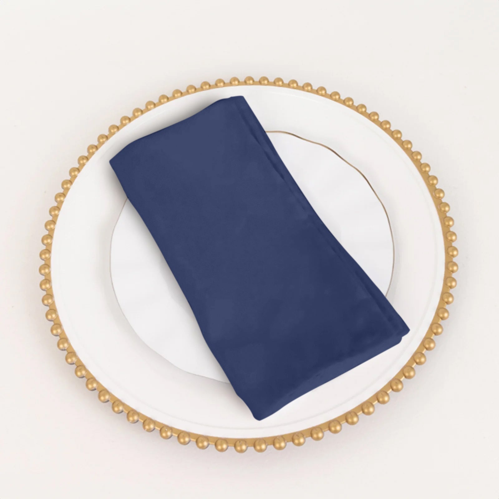 5 Pack Cotton Blend 20"x20" Napkins Navy Blue - Wrinkle - Resistant & Washable Dinner Napkins - Bell Racket Store