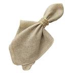 5 Pack Faux Jute 19"x19" Napkins Natural - Authentic Burlap Look Cloth Napkins - Bell Racket Store