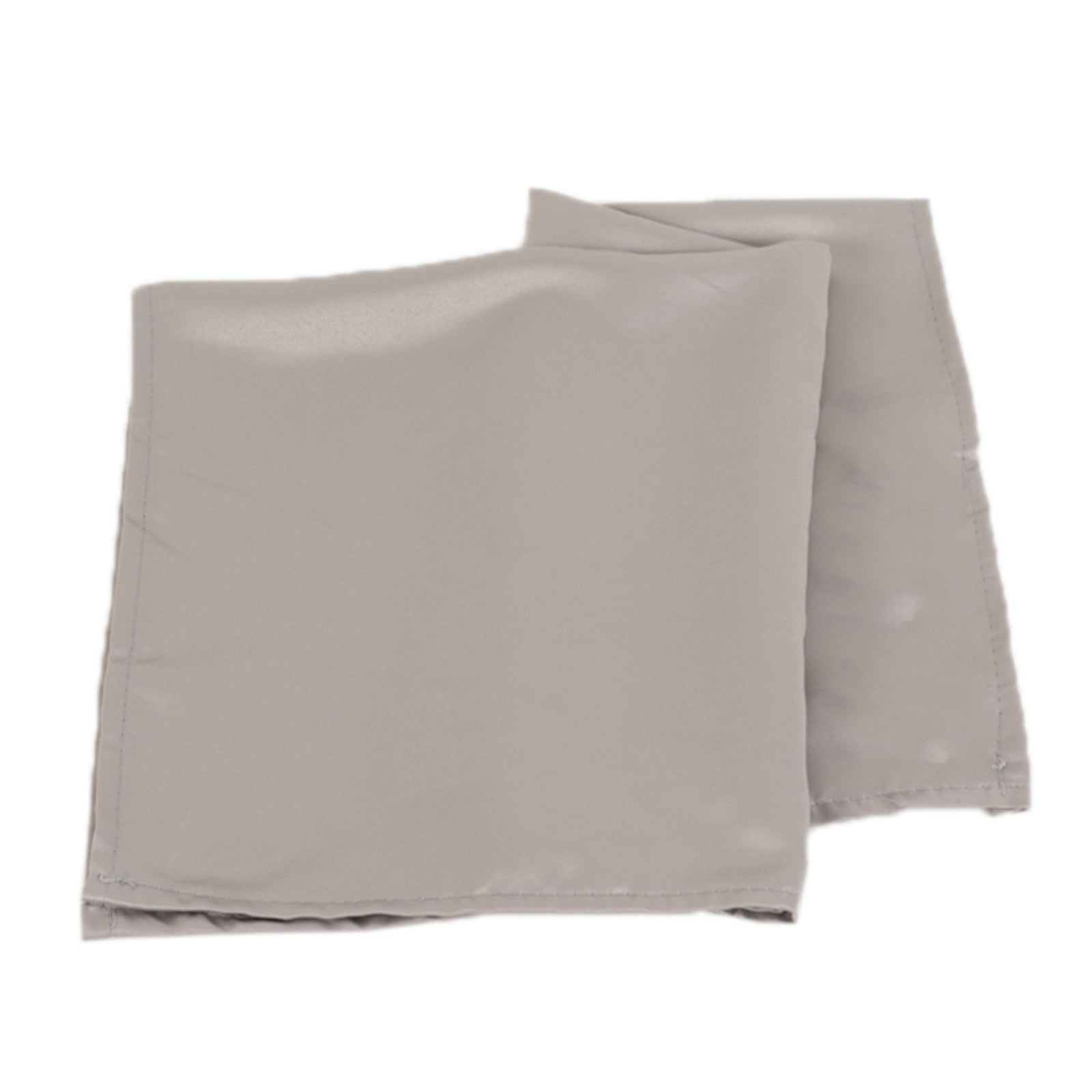 5 Pack Lamour Satin 20"x20" Napkins Silver - Soft Matte Finish Dinner Napkins - Bell Racket Store