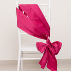 5 Pack Lamour Satin 6"x106" Chair Sashes Fuchsia - Stylish Reusable Decorative Bows - Bell Racket Store