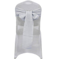 5 Pack Linen Chair Sashes 6"x108" Slubby Textured Silver - Durable Wrinkle-Resistant Decor for Weddings & Gatherings