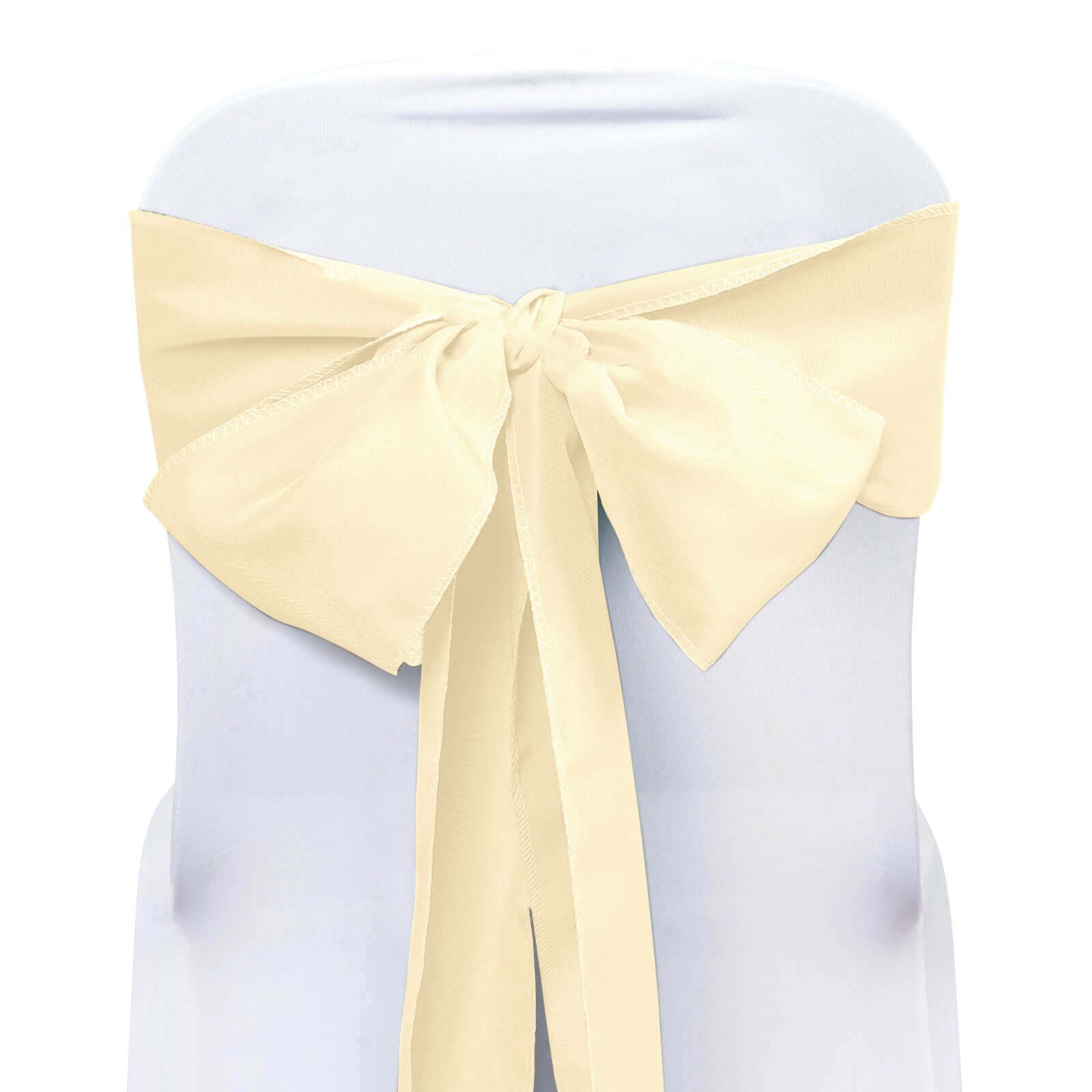 5 Pack Polyester Chair Sashes Beige 6"x108"