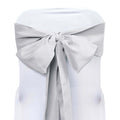 5 Pack Polyester Chair Sashes Silver 6"x108"