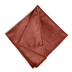 5 Pack Premium Velvet 20"x20" Napkins Terracotta (Rust) - Soft Sheen Finish Cloth Napkins - Bell Racket Store