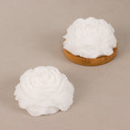 5 - Pack Scented Candles Floating Peony Flower Design White Wax - Decorative Party Favors with Individual Gift Boxes & Ribbons 3" - Bell Racket Store