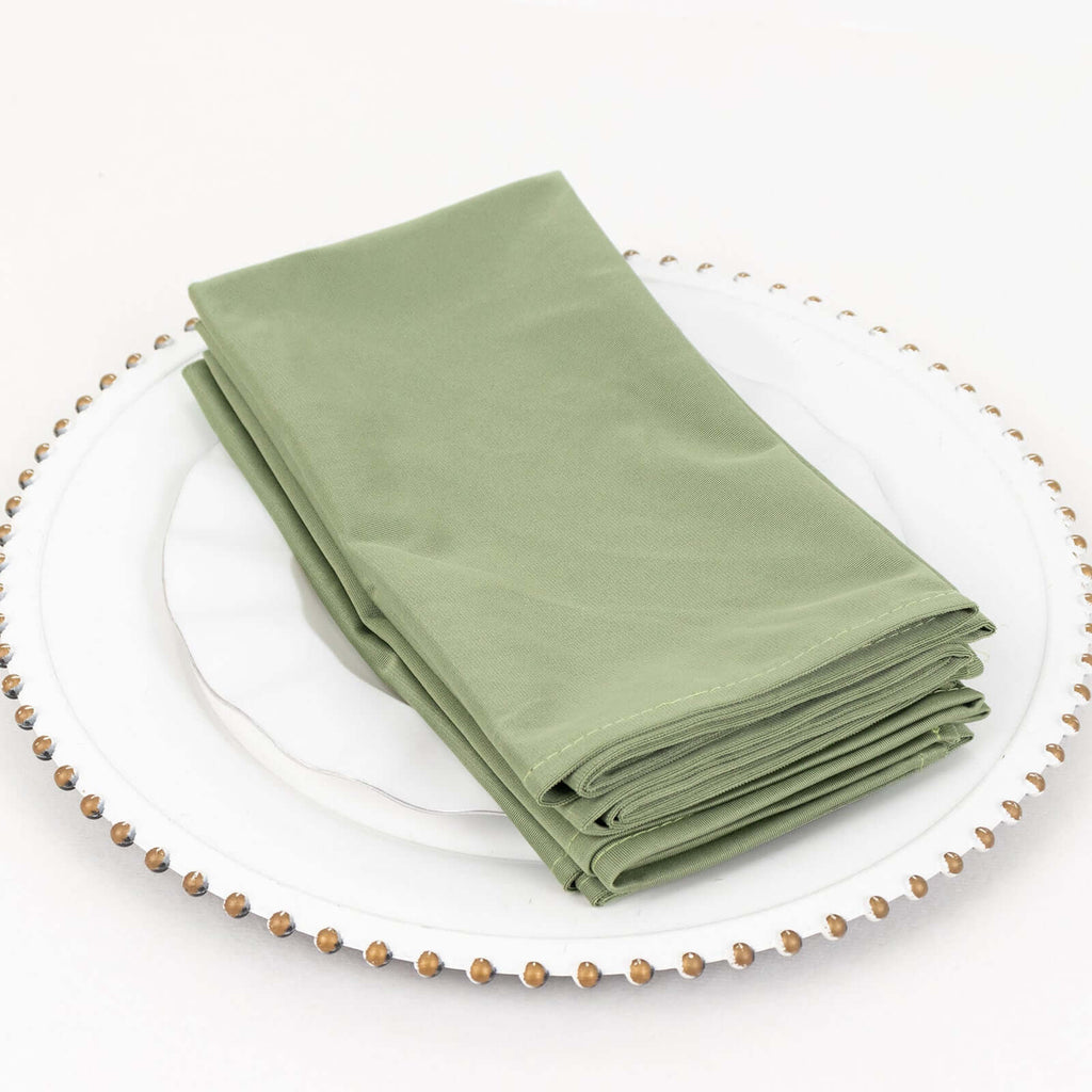 5 Pack Scuba 20"x20" Napkins Dusty Sage Green - Durable & Reusable Dinner Napkins - Bell Racket Store