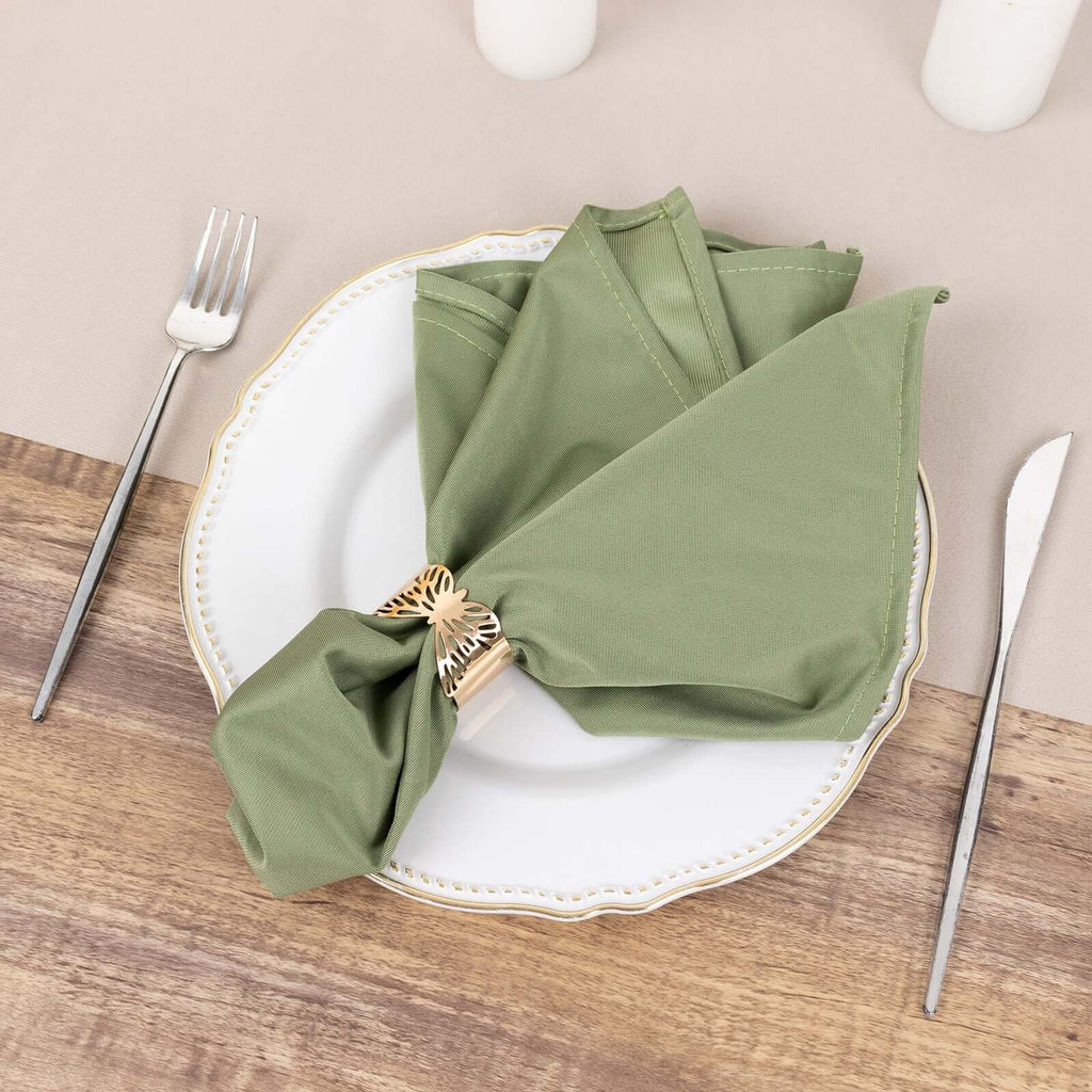5 Pack Scuba 20"x20" Napkins Dusty Sage Green - Durable & Reusable Dinner Napkins - Bell Racket Store