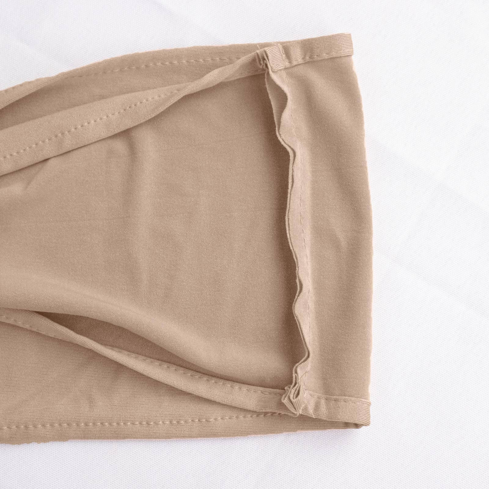 5 Pack Stretch Spandex Chair Sashes Nude - Reusable Chair Bands with Silver Diamond Ring Slide Buckle 5"x14" - Bell Racket Store