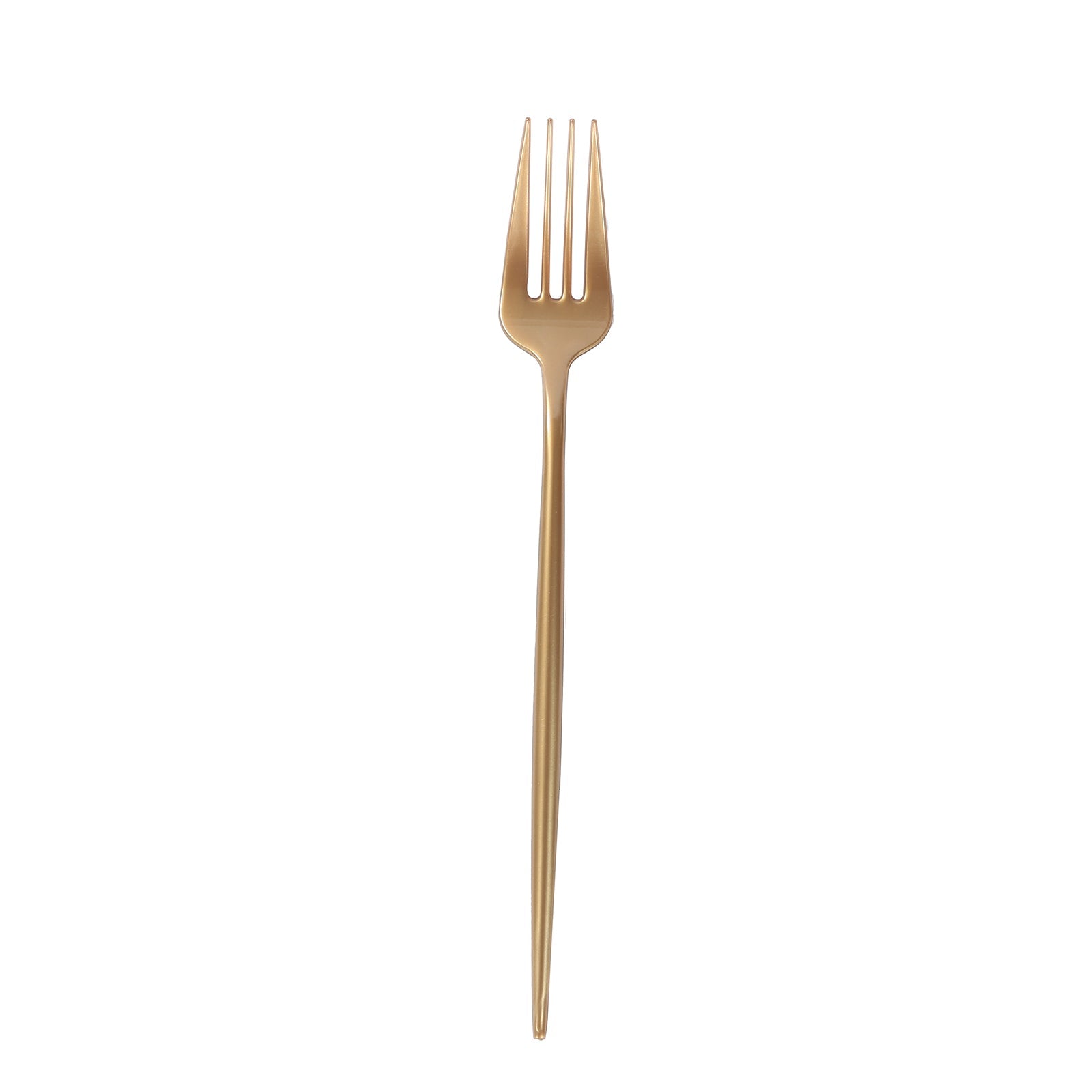 50 - Pack Plastic Forks Gold - Premium Disposable Heavy Duty Sleek Dinner Flatware - Bell Racket Store