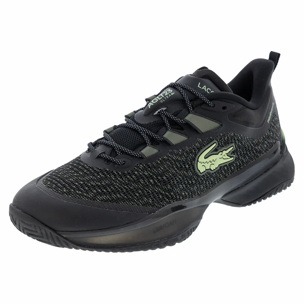 Men's Night AG-LT23 Ultra Tennis Shoes Black and Light Green