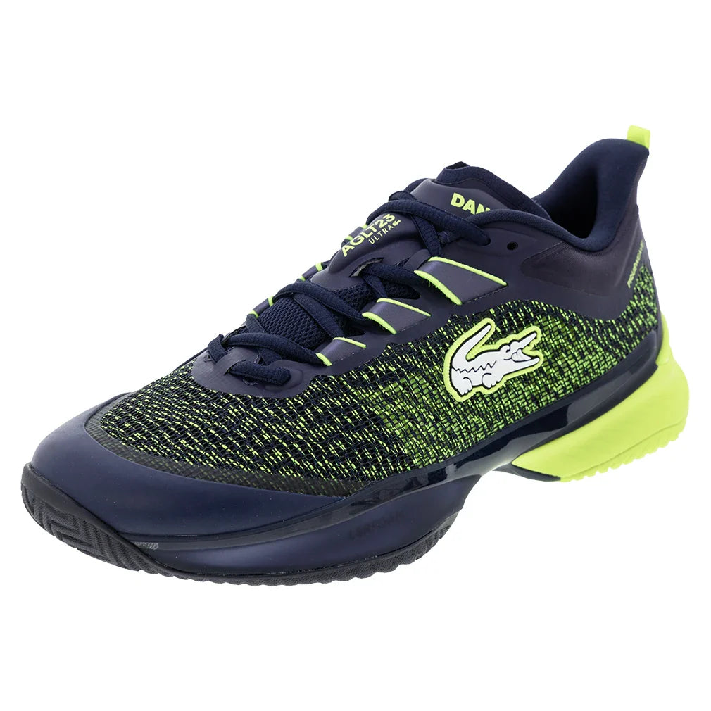 Men's Daniil Medvedev AG-LT23 Ultra Tennis Shoes Navy and Yellow