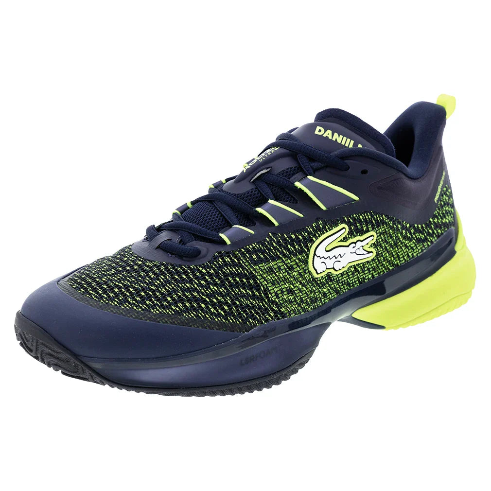 Men's Daniil Medvedev AG-LT23 Ultra Clay Tennis Shoes Navy and Yellow