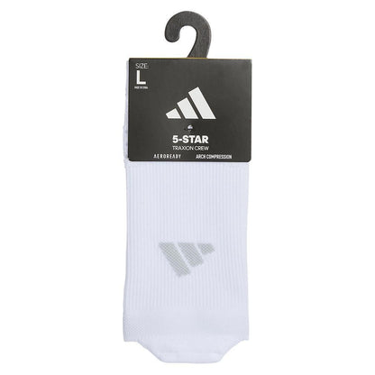 5-Star Team Traxion 2.0 Crew Socks White and Black
