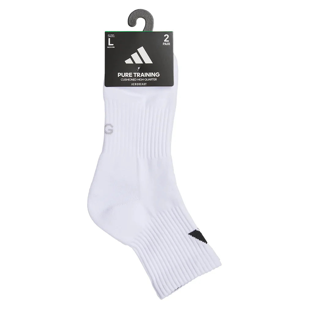 Pure Training 2-Pack High Quarter Socks White and Black