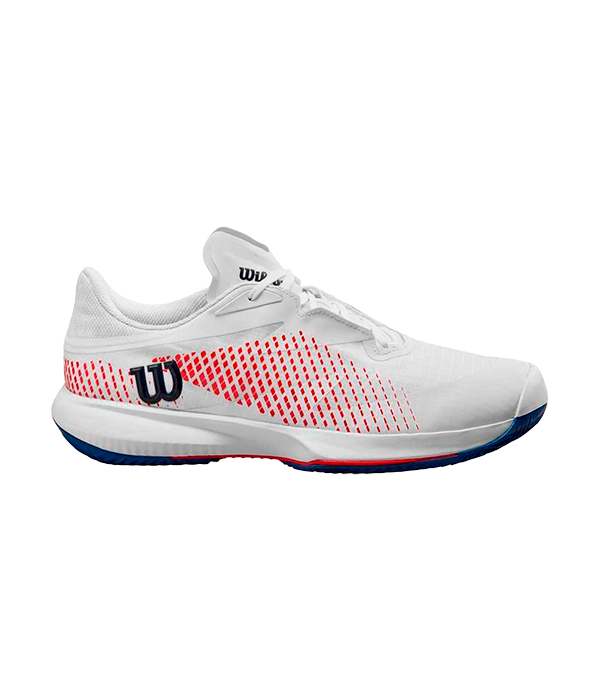 Wilson Kaos Swift 1.5 Clay 2024 White/D V Blue/Wilson Red Padel Shoes Zapatillas Wilson