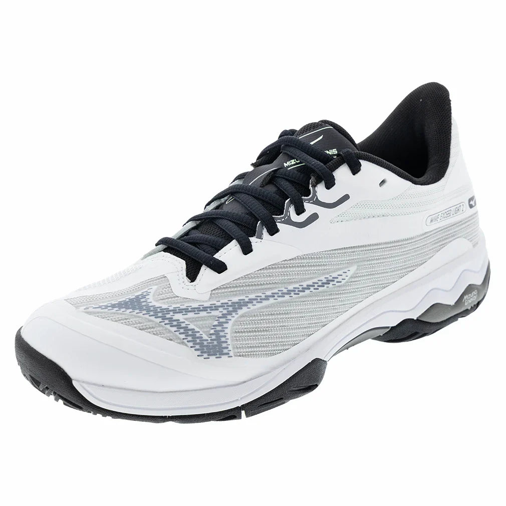Men's Wave Exceed Light 2 AC Tennis Shoes White and Metallic Grey
