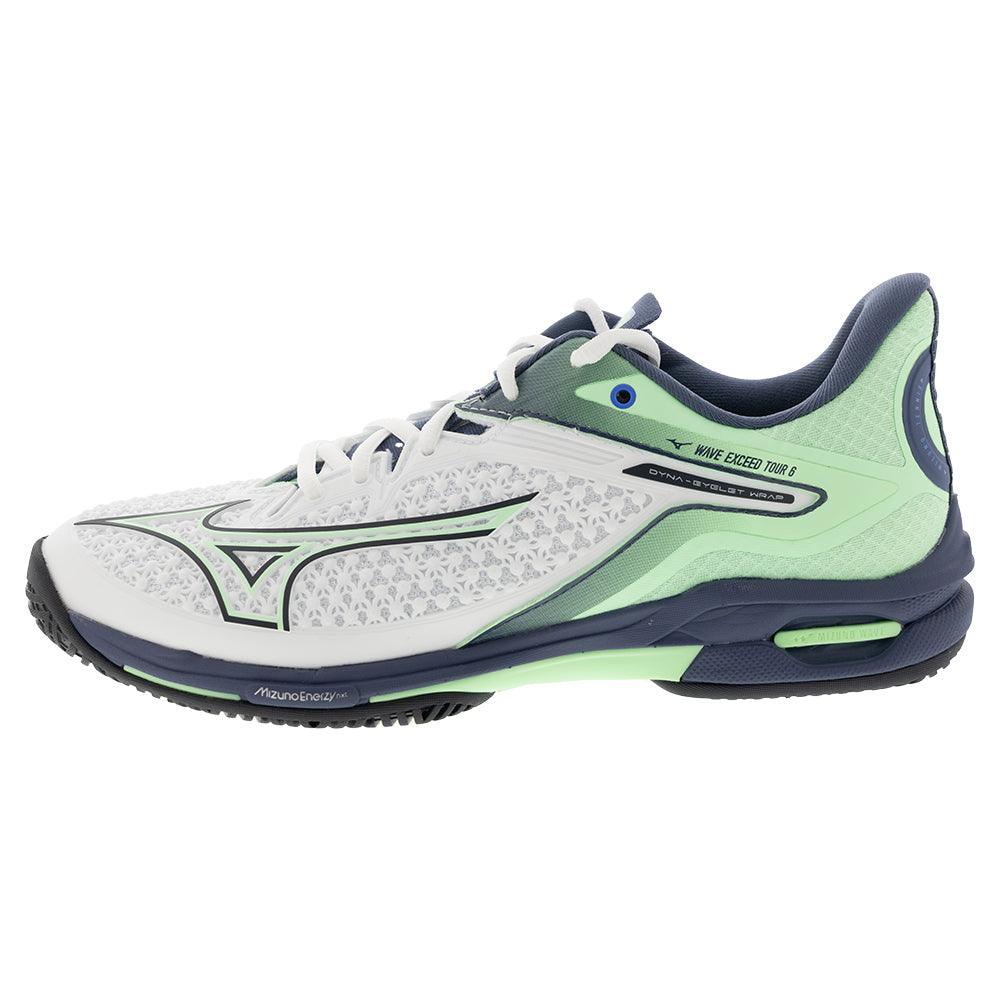 Men's Wave Exceed Tour 6 Tennis Shoes White and India Ink