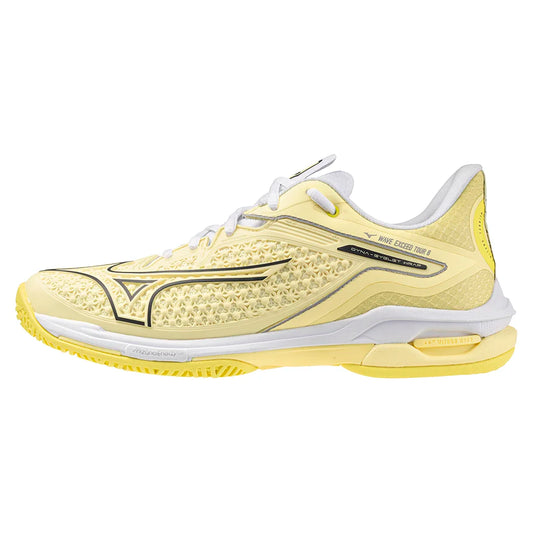 Women's Wave Exceed Tour 6 AC Tennis Shoes Pale Yellow and Black Sand