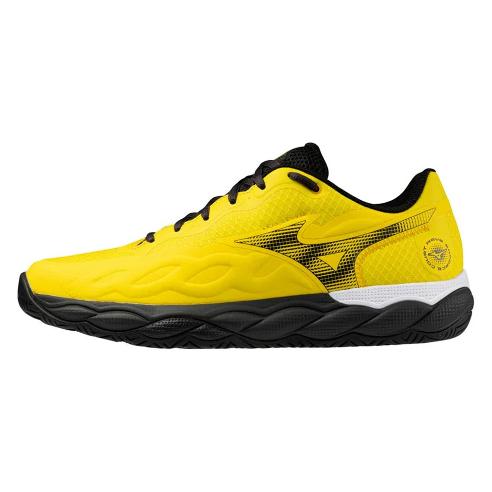 Men's Wave Enforce Court AC Tennis Shoes Vibrant Yellow and Black