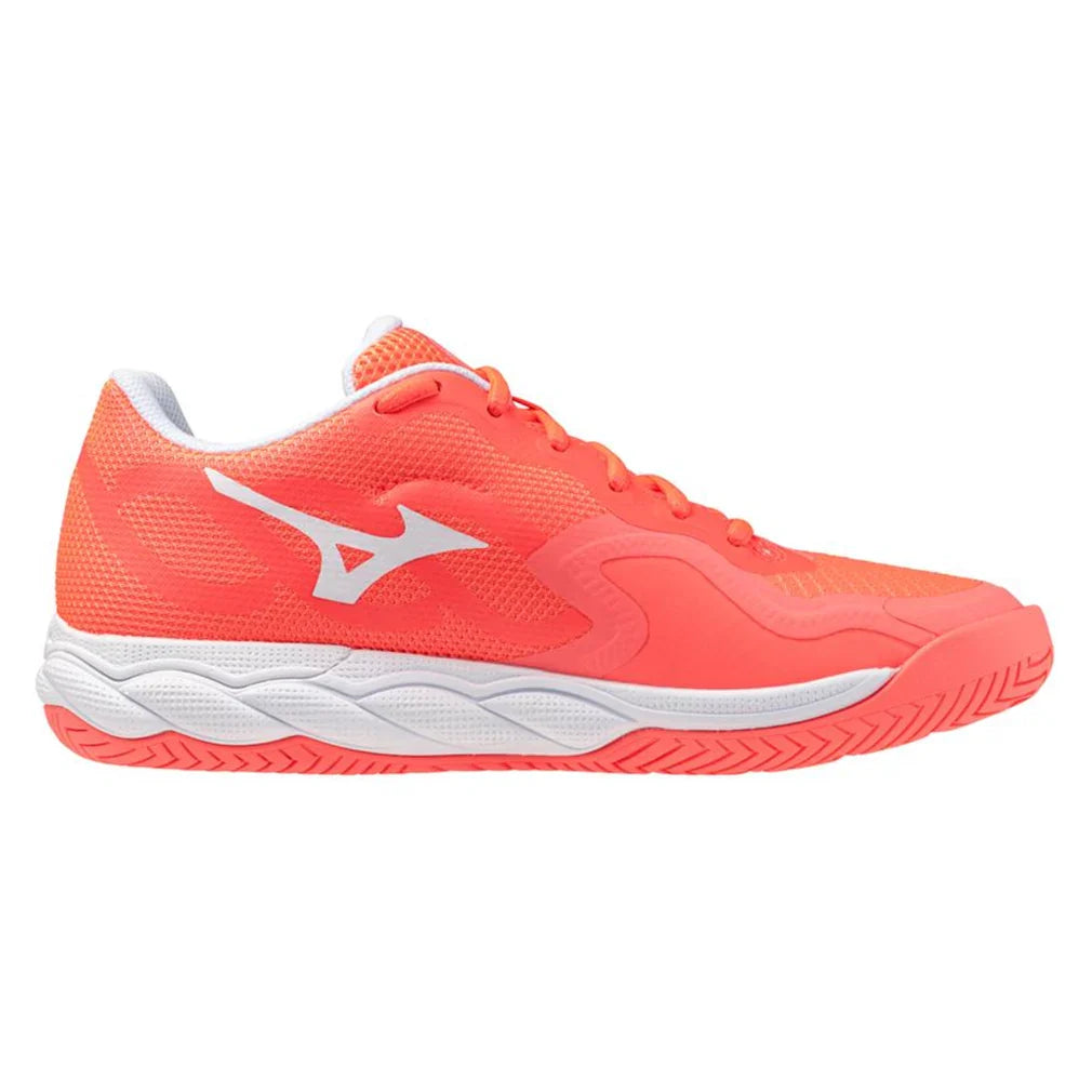 Women's Wave Enforce Court AC Tennis Shoes Striking Coral and White