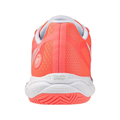Women's Wave Enforce Court AC Tennis Shoes Striking Coral and White
