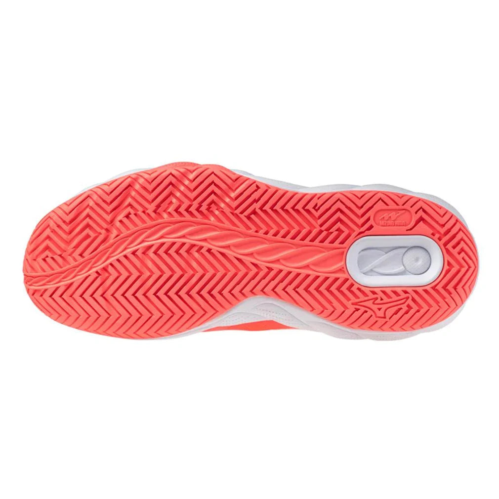 Women's Wave Enforce Court AC Tennis Shoes Striking Coral and White