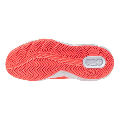 Women's Wave Enforce Court AC Tennis Shoes Striking Coral and White