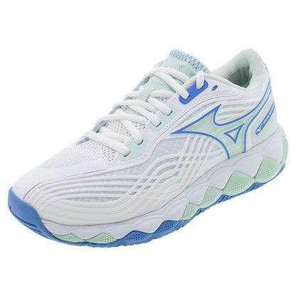 Women's Wave Enforce Tour 2 Tennis Shoes White and Frontier Blue