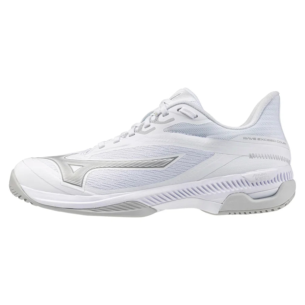 Women's Wave Exceed Court AC Tennis Shoes White and Ultimate Grey